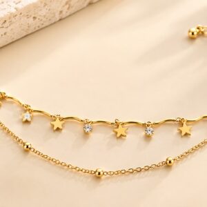 Star Charm Layered Bracelet